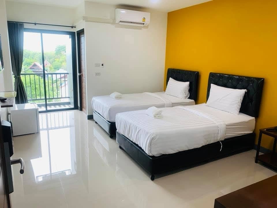 ห้องพักเตียงคู่ K2Green Hotel สุพรรณบุรี